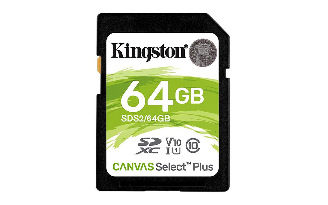 Kingston SD Canvas Select Plus 100MB/s Memory Card 64GB 128GB 256GB 512GB