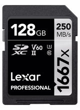 Load image into Gallery viewer, Lexar SD Professional 1667X 250MB/s Read Flash Memory Card 64GB 128GB 256GB
