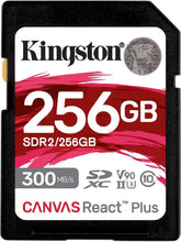 Load image into Gallery viewer, Kingston SDXC Canvas React Plus C10 UHS-II SD Memory Card 64GB 128GB 256GB
