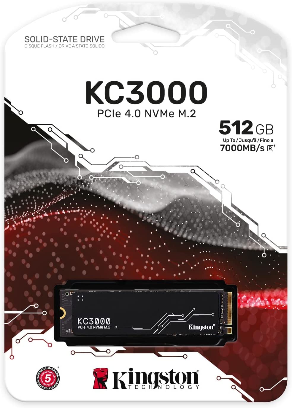 Kingston SSD KC3000 PCIe 4.0 NVMe M.2 Solid State Drive 512GB 1024GB 2048GB 4096GB