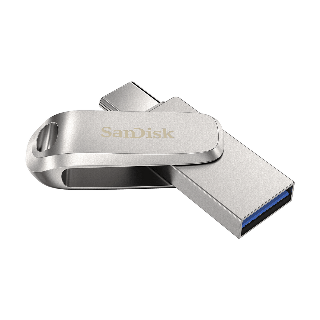 SanDisk USB Ultra Dual Drive Luxe Silver USB3.1 Type C USB Flash Drive (SDDDC4) 32GB 64GB 128GB 256GB 512GB 1TB