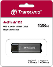 Load image into Gallery viewer, Transcend USB JetFlash 920 420MB/s USB3.2 Gen 1 USB Flash Drive 128GB 256GB 512GB
